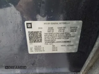 2019 GMC Acadia SLE with VIN 1GKKNKLAXKZ266493, listed as a Copart auction lot 87085224 with 70,655 mi miles and Salvage Title. Bid and sale history available at carsss.com. Image 13.