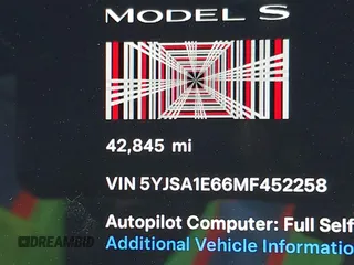 2021 Tesla Model S Plaid with VIN 5YJSA1E66MF452258, listed as a IAAI auction lot 41832000 with 42,845 mi miles and . Bid and sale history available at DreamBid. Image 16.