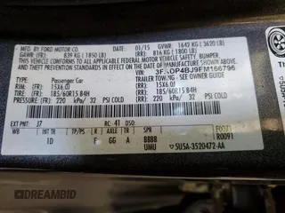 2015 Ford Fiesta SE z VIN 3FADP4BJ9FM166796, wystawiony jako Copart lot #54308455 z przebiegiem 42 875 mil mil oraz Nie do naprawy • Non repairable. Historia ofert i sprzedaży dostępna na DreamBid. Obrazek 13.