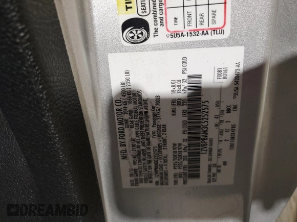 2012 Ford Mustang Premium with VIN 1ZVBP8AM3C5252575, listed as a Copart auction lot 45292005 with 116,816 mi miles and Salvage title. Bid and sale history available at DreamBid. Image 13.