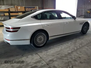 2022 Genesis G80 2.5T with VIN KMTGB4SC7NU092264, listed as a Copart auction lot 64142425 with 72,389 mi miles and Salvage title. Bid and sale history available at DreamBid. Image 3.