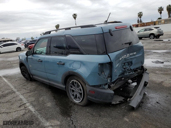 2021 Ford Bronco Sport Big Bend with VIN 3FMCR9B69MRB20633, listed as a Copart auction lot 48699295 with 46,724 mi miles and Salvage Title. Bid and sale history available at carsss.com. Image 2.