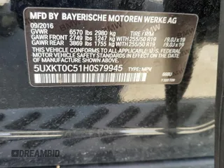 2017 BMW X5 xDrive40e iPerformance with VIN 5UXKT0C51H0S79945, listed as a Copart auction lot 54059585 with 85,973 mi miles and Salvage Title. Bid and sale history available at carsss.com. Image 14.