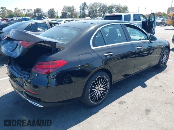 2025 Mercedes-Benz C 300 with VIN W1KAF4GB5SR281640, listed as a IAAI auction lot 42668491 with 1,869 mi miles and . Bid and sale history available at DreamBid. Image 4.