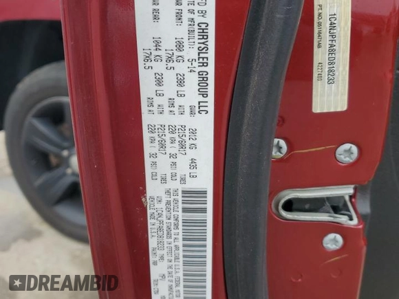 2014 Jeep Patriot Latitude with VIN 1C4NJPFA8ED818233, listed as a Copart auction lot 43947895 with 142,474 mi miles and Salvage Title. Bid and sale history available at carsss.com. Image 12.