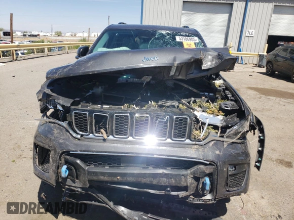 2022 Jeep Grand Cherokee Overland with VIN 1C4RJYD66N8716069, listed as a Copart auction lot 53186905 with Not provided miles and Salvage title. Bid and sale history available at DreamBid. Image 5.