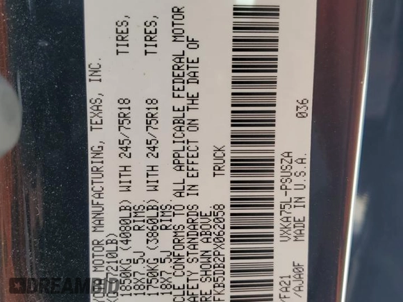 2023 Toyota Tundra SR with VIN 5TFKB5DB2PX062058, listed as a Copart auction lot 48930115 with 84,520 mi miles and Salvage title. Bid and sale history available at DreamBid. Image 12.