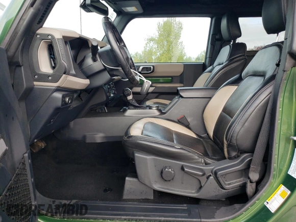 2022 Ford Bronco with VIN 1FMDE5CP2NLB82262, listed as a Copart auction lot 52394245 with 27,778 mi miles and Salvage title. Bid and sale history available at DreamBid. Image 7.