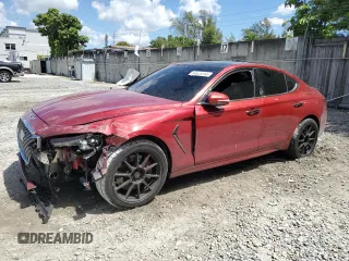 2021 Genesis G70 3.3T with VIN KMTG34LE4MU076356, listed as a Copart auction lot 50625765 with 33,510 mi miles and Salvage Title. Bid and sale history available at carsss.com. Image 1.