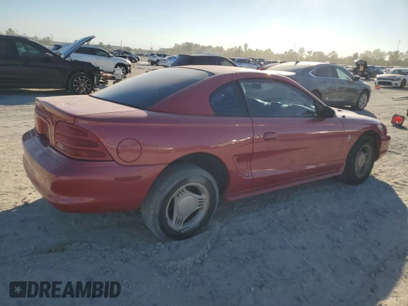 1995 Ford Mustang with VIN 1FALP4047SF208448, listed as a Copart auction lot 80992644 with 328,529 mi miles and Salvage Title. Bid and sale history available at carsss.com. Image 3.