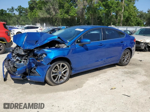 2017 Ford Fusion SE with VIN 3FA6P0H96HR175573, listed as a Copart auction lot 52713555 with 127,108 mi miles and Salvage Title. Bid and sale history available at carsss.com. Image 1.