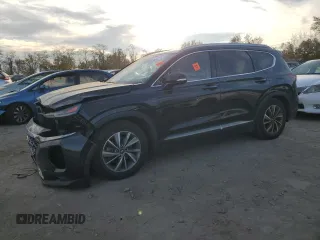 2019 Hyundai Santa Fe Ultimate with VIN 5NMS5CAD4KH047192, listed as a Copart auction lot 79813054 with 34,546 mi miles and Salvage Title. Bid and sale history available at carsss.com. Image 1.