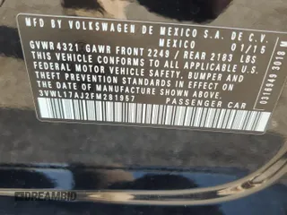 2015 Volkswagen Jetta SEL z VIN 3VWL17AJ2FM281957, wystawiony jako Copart lot #65836185 z przebiegiem 82 478 mil mil oraz Czysty tytuł • Clean title. Historia ofert i sprzedaży dostępna na DreamBid. Obrazek 12.