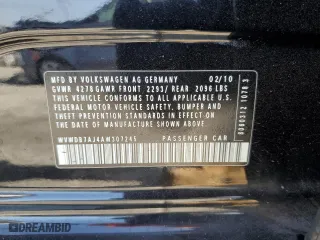 2010 Volkswagen Golf with VIN WVWDB7AJ4AW307245, listed as a Copart auction lot 75751764 with 114,569 mi miles and Salvage Title. Bid and sale history available at carsss.com. Image 14.