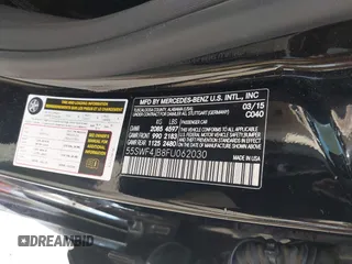 2015 Mercedes-Benz C-Class C 300 with VIN 55SWF4JB8FU062030, listed as a IAAI auction lot 41593649 with 123,196 mi miles. Bid and sale history available at carsss.com. Image 9.
