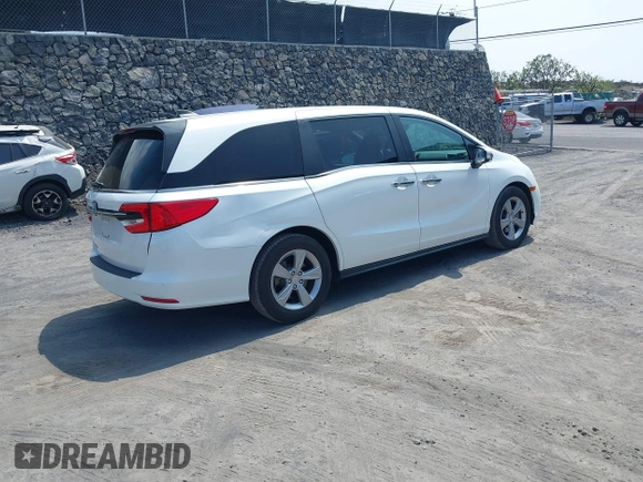 2022 Honda Odyssey EX-L with VIN 5FNRL6H79NB054120, listed as a IAAI auction lot 41694040 with 55,036 mi miles and . Bid and sale history available at DreamBid. Image 4.