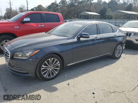 2017 Genesis G80 3.8L with VIN KMHGN4JE2HU182477, listed as a Copart auction lot 43333425 with 71,404 mi miles and Salvage Title. Bid and sale history available at DreamBid. Image 1.