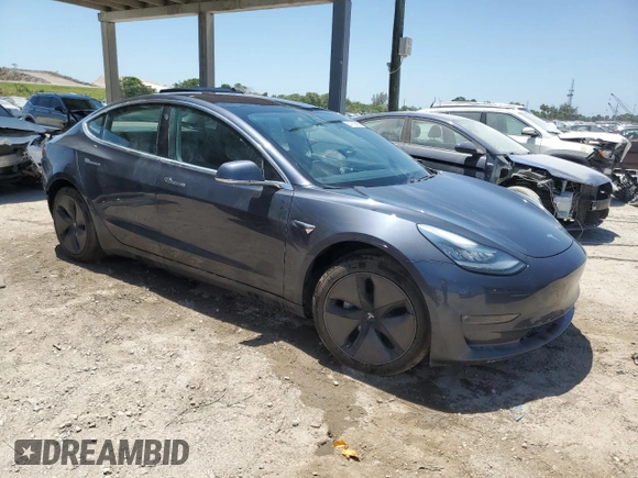 2018 Tesla Model 3 Long Range Battery with VIN 5YJ3E1EA9JF044636, listed as a Copart auction lot 54218955 with 66,126 mi miles and Salvage Title. Bid and sale history available at DreamBid. Image 4.