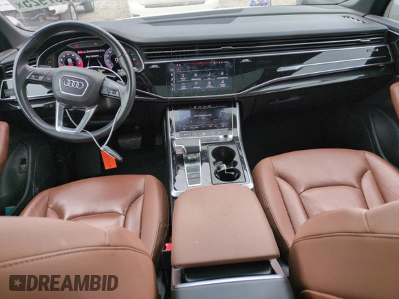 2021 Audi Q7 Premium with VIN WA1AJAF71MD023923, listed as a Copart auction lot 42857925 with 81,346 mi miles and Salvage Title. Bid and sale history available at carsss.com. Image 8.