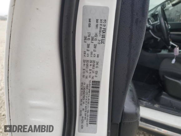 2019 Dodge Durango SXT Plus with VIN 1C4RDHAG5KC754910, listed as a Copart auction lot 43106925 with 104,148 mi miles and Salvage Title. Bid and sale history available at DreamBid. Image 14.