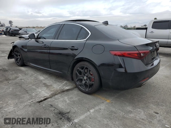 2019 Alfa Romeo Giulia Sport with VIN ZARFAMAN1K7621563, listed as a Copart auction lot 86380114 with 48,093 mi miles and Clean Title. Bid and sale history available at carsss.com. Image 2.