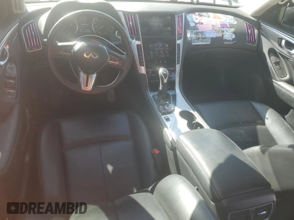 2021 Infiniti Q50 3.0t LUXE with VIN JN1EV7BPXMM706677, listed as a Copart auction lot 49637485 with 37,049 mi miles and Non Repairable. Bid and sale history available at carsss.com. Image 8.