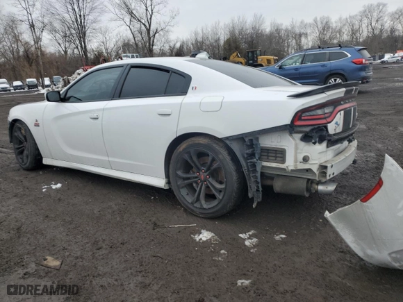 2019 Dodge Charger Scat Pack with VIN 2C3CDXGJ7KH579211, listed as a Copart auction lot 44421915 with 74,672 mi miles and Salvage Title. Bid and sale history available at carsss.com. Image 2.