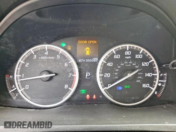 2017 Acura RDX Technology with VIN 5J8TB3H59HL012989, listed as a Copart auction lot 57475625 with 55,087 mi miles and Clean title. Bid and sale history available at DreamBid. Image 9.