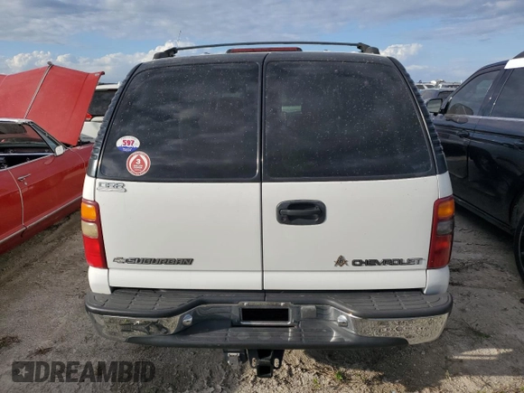 2001 Chevrolet Suburban LS with VIN 3GNEC16TX1G192908, listed as a Copart auction lot 75622674 with 0 mi miles and Salvage Title. Bid and sale history available at carsss.com. Image 6.