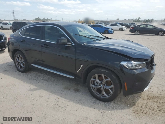 2024 BMW X4 xDrive30i with VIN 5UX33DT03R9U08801, listed as a Copart auction lot 52982635 with 25,238 mi miles and Salvage Title. Bid and sale history available at carsss.com. Image 4.