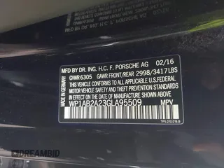 2016 Porsche Cayenne S z VIN WP1AB2A23GLA95509, wystawiony jako IAAI lot #42234662 z przebiegiem 73 741 mil mil oraz . Historia ofert i sprzedaży dostępna na DreamBid. Obrazek 9.