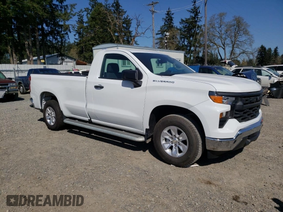 2023 Chevrolet Silverado 1500 Work Truck with VIN 3GCNAAED8PG323593, listed as a Copart auction lot 53402475 with 1,828 mi miles and Clean Title. Bid and sale history available at carsss.com. Image 4.