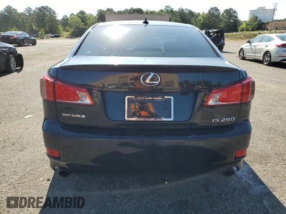 2012 Lexus IS 250 with VIN JTHBF5C2XC5180644, listed as a Copart auction lot 61143305 with 144,848 mi miles and Salvage title. Bid and sale history available at DreamBid. Image 6.
