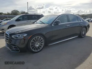 2024 Mercedes-Benz S 580e with VIN W1K6G6KB9RA287889, listed as a Copart auction lot 79701824 with 165 mi miles and Salvage Title. Bid and sale history available at DreamBid. Image 1.