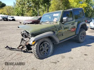 2023 Jeep Wrangler Willys z VIN 1C4HJXAG6PW546281, wystawiony jako Copart lot #74006354 z przebiegiem 21 417 mil mil oraz Szkoda całkowita • Salvage title. Historia ofert i sprzedaży dostępna na DreamBid. Obrazek 1.