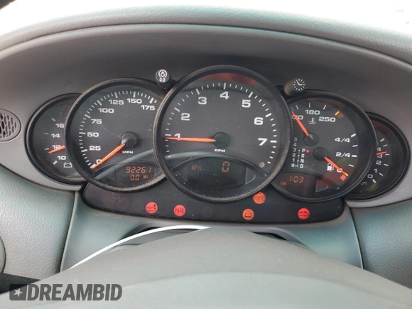 2000 Porsche 911 with VIN WP0CA2990YS652625, listed as a Copart auction lot 46660045 with 92,261 mi miles and Clean title. Bid and sale history available at DreamBid. Image 9.