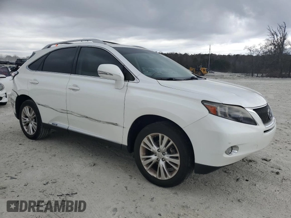 2012 Lexus RX 450h with VIN JTJZB1BA3C2408110, listed as a Copart auction lot 47745825 with 173,890 mi miles and Salvage title. Bid and sale history available at DreamBid. Image 4.