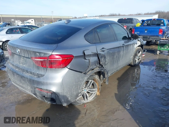 2018 BMW X6 xDrive50i with VIN 5UXKU6C50J0W39146, listed as a IAAI auction lot 41652073 with 108,258 mi miles. Bid and sale history available at carsss.com. Image 4.