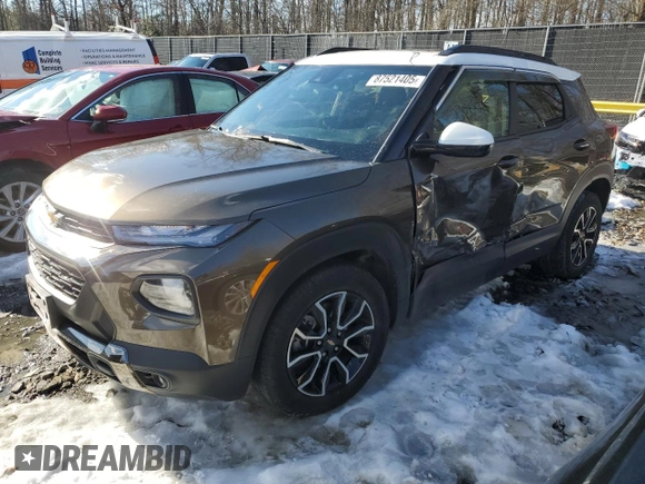 2022 Chevrolet TrailBlazer ACTIV with VIN KL79MVSL4NB074661, listed as a Copart auction lot 87521405 with 45,969 mi miles and Salvage Title. Bid and sale history available at carsss.com. Image 1.