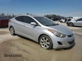 2013 Hyundai Elantra Limited with VIN KMHDH4AE4DU556768, listed as a Copart auction lot 47964085 with 180,594 mi miles and Clean Title. Bid and sale history available at carsss.com. Image 4.