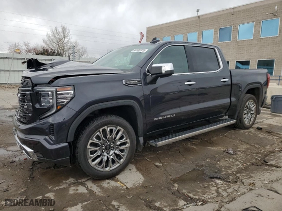 2023 GMC Sierra 1500 Denali Ultimate with VIN 1GTUUHEL3PZ281854, listed as a Copart auction lot 49105375 with 41,326 mi miles and Salvage Title. Bid and sale history available at carsss.com. Image 1.