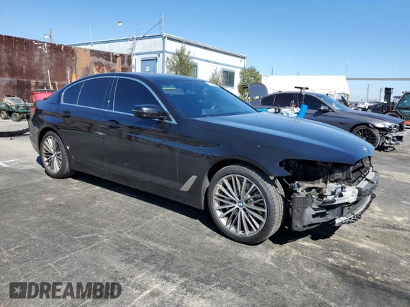 2020 BMW 5 Series 530i with VIN WBAJR3C05LCE13851, listed as a Copart auction lot 46466885 with 66,104 mi miles and Salvage Title. Bid and sale history available at DreamBid. Image 4.