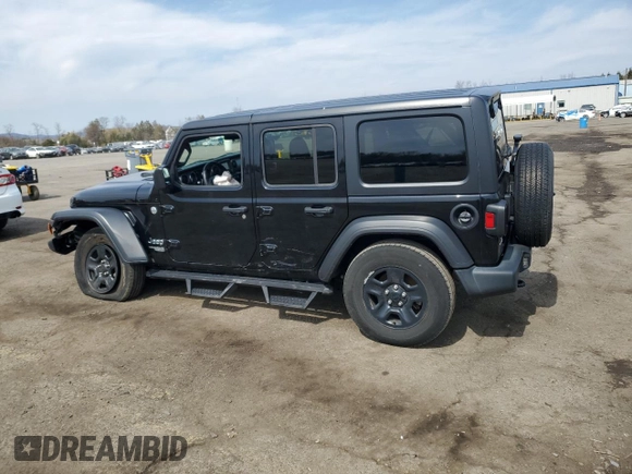 2021 Jeep Wrangler Unlimited Willys Sport with VIN 1C4HJXDG2MW564638, listed as a Copart auction lot 49881465 with 44,972 mi miles and Salvage title. Bid and sale history available at DreamBid. Image 2.