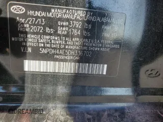 2013 Hyundai Elantra GLS z VIN 5NPDH4AE5DH336702, wystawiony jako Copart lot #58239555 z przebiegiem 141 203 mil mil oraz Szkoda całkowita • Salvage title. Historia ofert i sprzedaży dostępna na DreamBid. Obrazek 12.