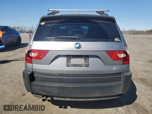 2004 BMW X3 3.0i with VIN WBXPA934X4WD00202, listed as a Copart auction lot 50757835 with 201,258 mi miles and Salvage Title. Bid and sale history available at carsss.com. Image 6.