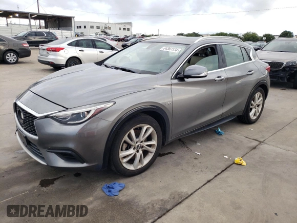 2019 Infiniti QX30 Luxe with VIN SJKCH5CP8KA009597, listed as a Copart auction lot 54388245 with 73,944 mi miles and Salvage title. Bid and sale history available at DreamBid. Image 1.