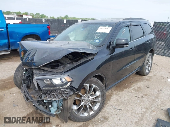 2019 Dodge Durango GT Plus with VIN 1C4RDHDG5KC535120, listed as a IAAI auction lot 41935261 with 100,370 mi miles and . Bid and sale history available at DreamBid. Image 2.