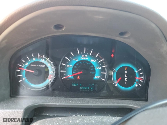 2012 Ford Fusion SEL with VIN 3FAHP0JA4CR205577, listed as a Copart auction lot 46174895 with 129,575 mi miles and Salvage Title. Bid and sale history available at carsss.com. Image 9.