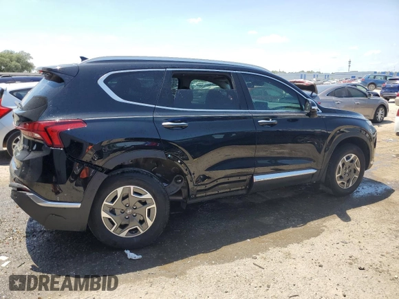 2021 Hyundai Santa Fe Hybrid Blue with VIN KM8S2DA18MU008780, listed as a Copart auction lot 57113624 with 36,420 mi miles and Salvage Title. Bid and sale history available at carsss.com. Image 3.
