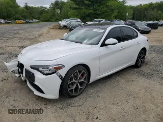 2019 Alfa Romeo Giulia Sport with VIN ZARFANAN6K7607194, listed as a Copart auction lot 57393415 with Not provided miles and Salvage title. Bid and sale history available at DreamBid. Image 1.
